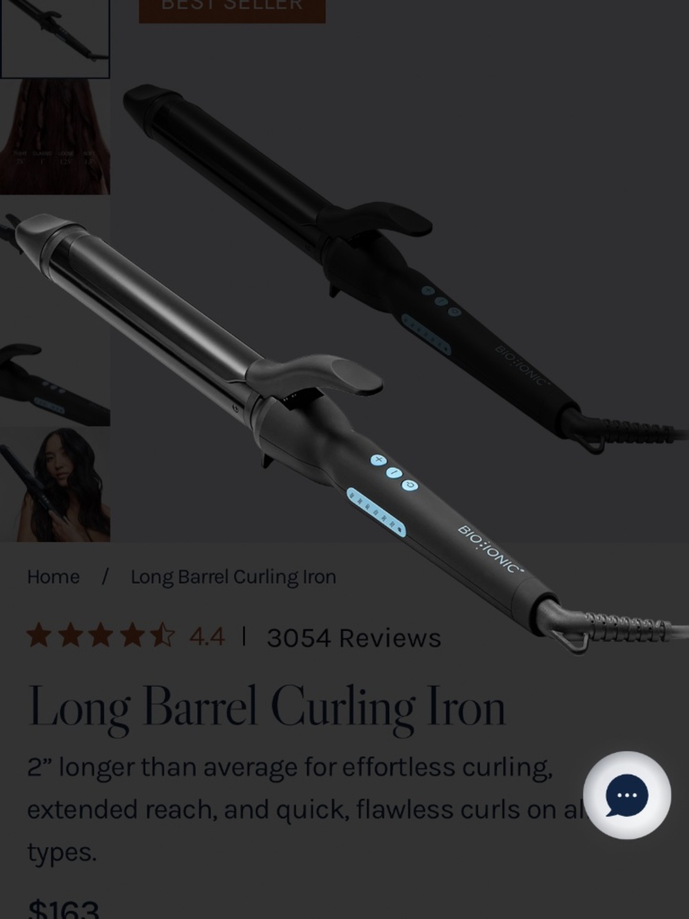 Bio Ionic Curling Wand 1.5”